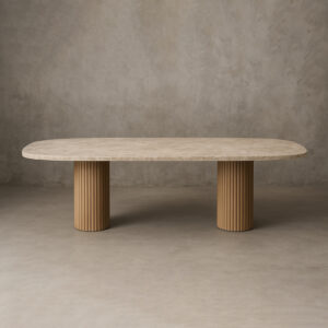 Mulholland Stone Rectangular Dining Tab - Image 3