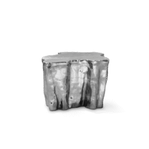 Eden Ceramic Silver Side Table - Image 2