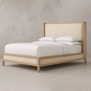 French Contemporary Fabric Shelter Bed - Image 2