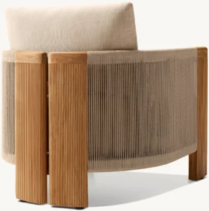 Striata Teak Lounge Chair - Image 4