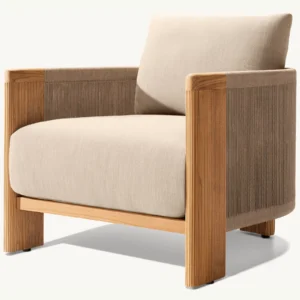 Striata Teak Lounge Chair - Image 2