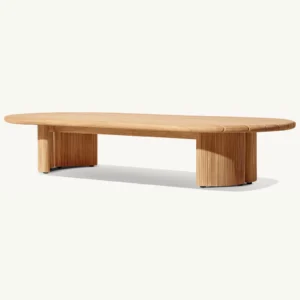 Striata Teak Rectangular Coffee Table - Image 2