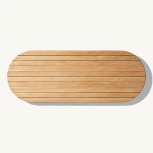 Striata Teak Rectangular Dining Table - Image 3