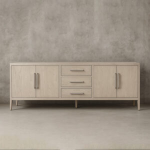 French Contemporary Glass 4-door Sideboard With Drawers - Image 2
