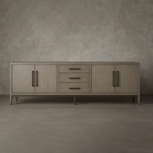 French Contemporary Glass 4-door Sideboard With Drawers - Image 3