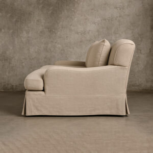Belgian Classic Roll Arm 3-Cushion Slipcovered Sofa - Image 4