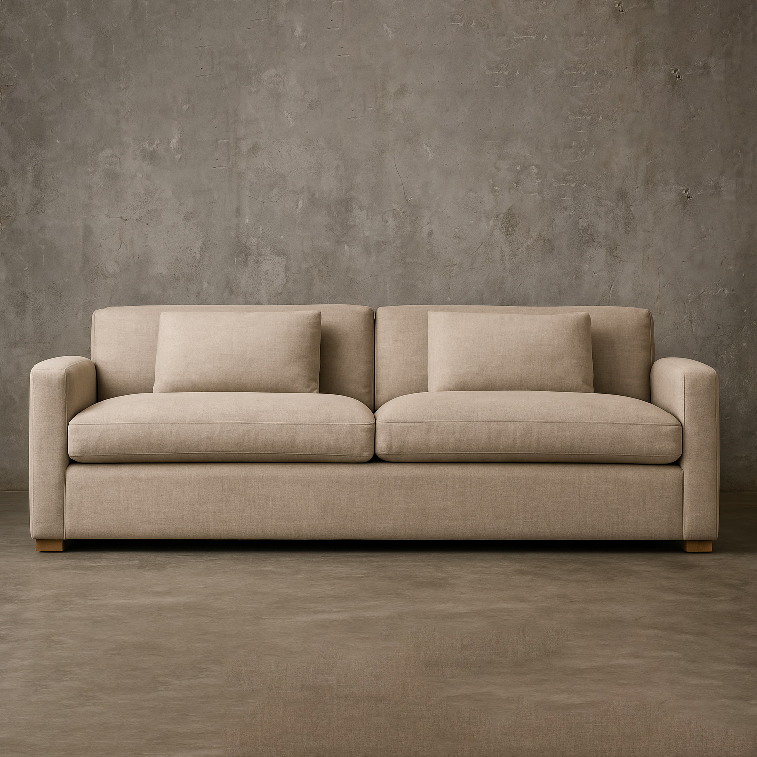 sofa_vintage_wall_2 Belgian Slope Arm 2-Cushion Sofa - Image 1