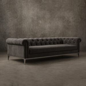 Italia Chesterfield Sofa - Metal Base - Image 3