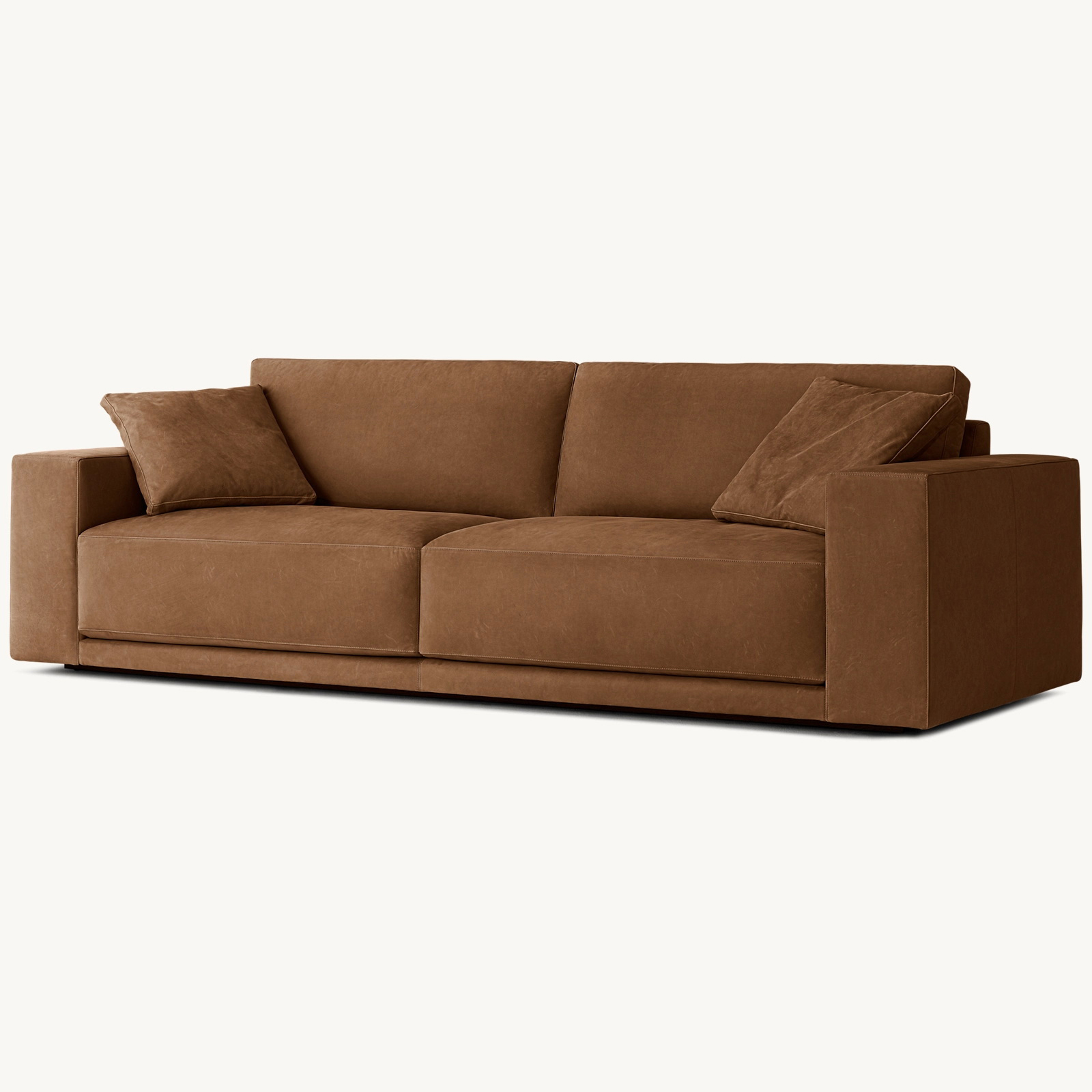 01 (1) Bella Leather 2 Cushion Sofa - Image 1