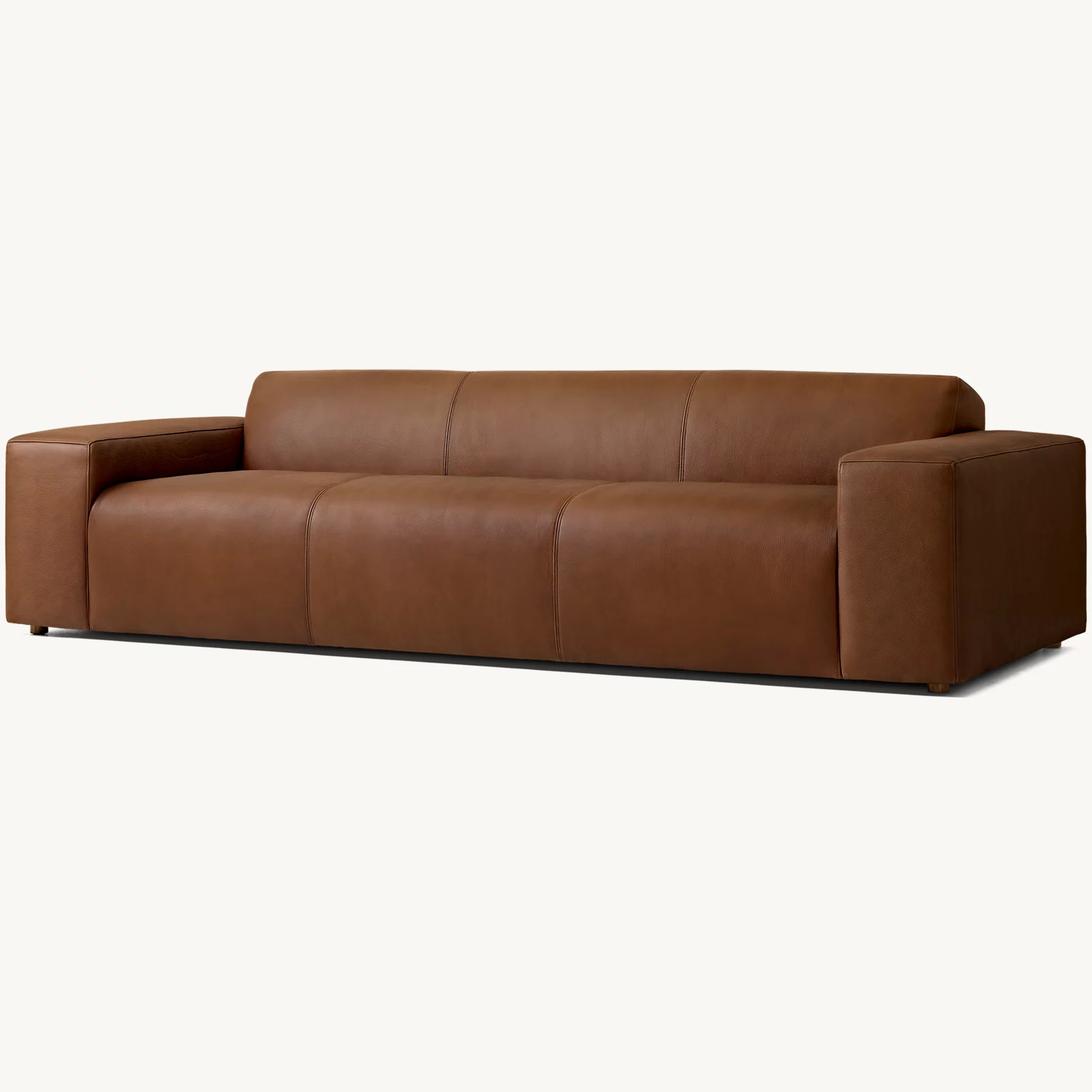01 (1) Durham Leather Sofa - Image 1