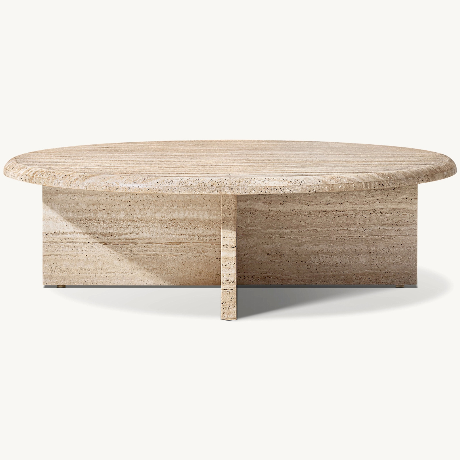 01 (1) Ravenna Italian Travertine Nesting Table - Image 1