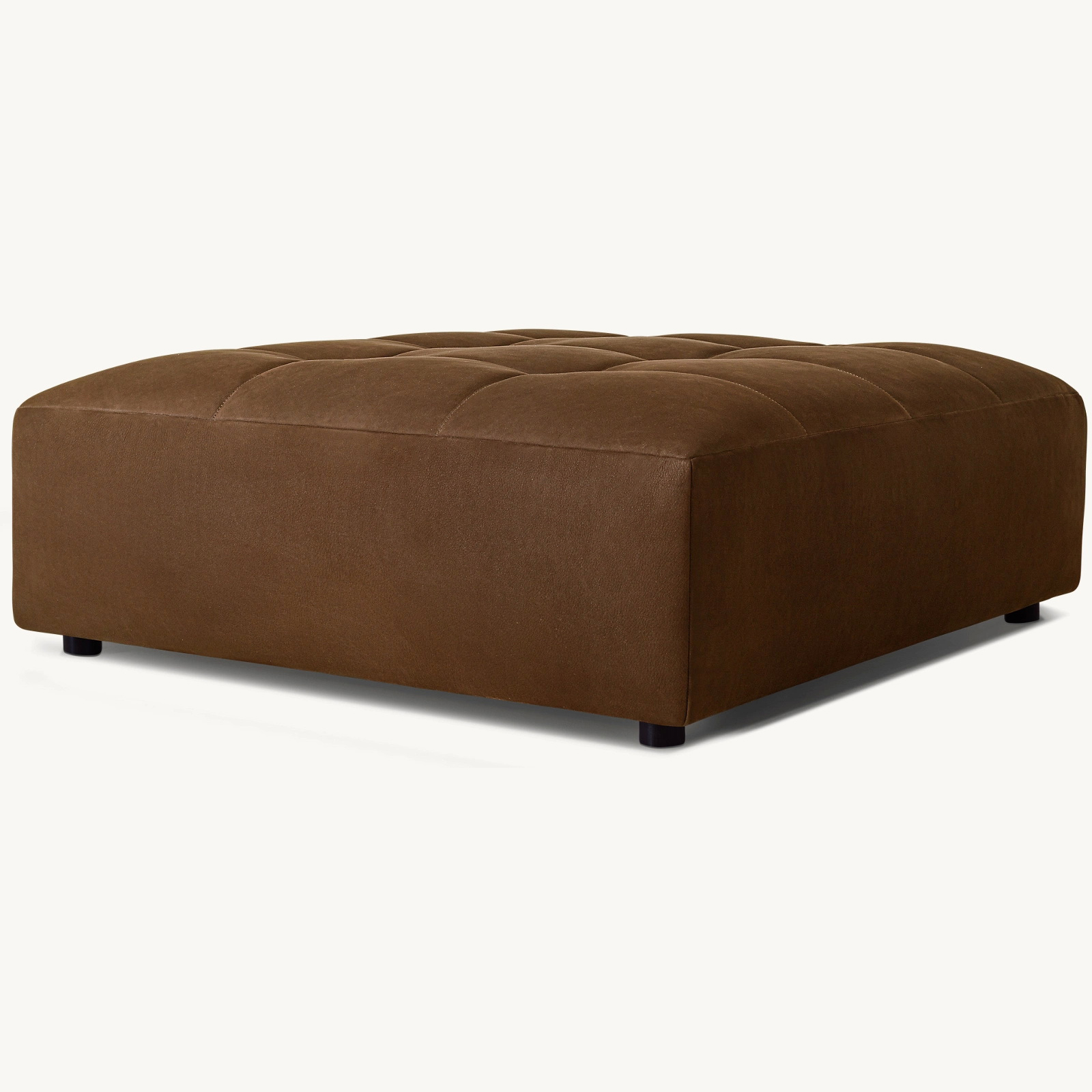 01 (1) Burano Modular Leather End-of-Sectional Ottoman - Image 1