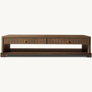 Genevieve Reeded Coffee Table With Drawers - Image 4