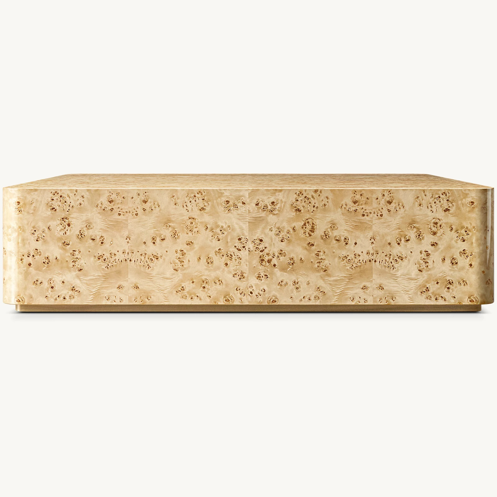 01 (2) Bardot Burl Plinth Coffee Table - Image 1