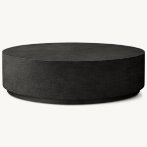 Graydon Shagreen Plinth Round Coffee Table - Image 2