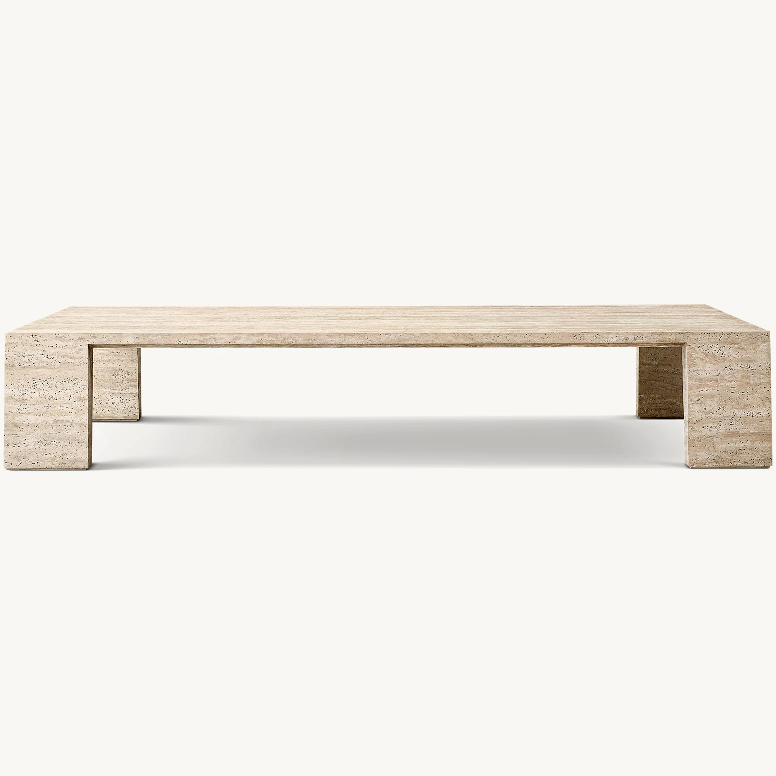 01 Wyeth Travertine Coffee Table - Image 1