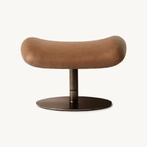 Boson Leather Swivel Ottoman - Image 2