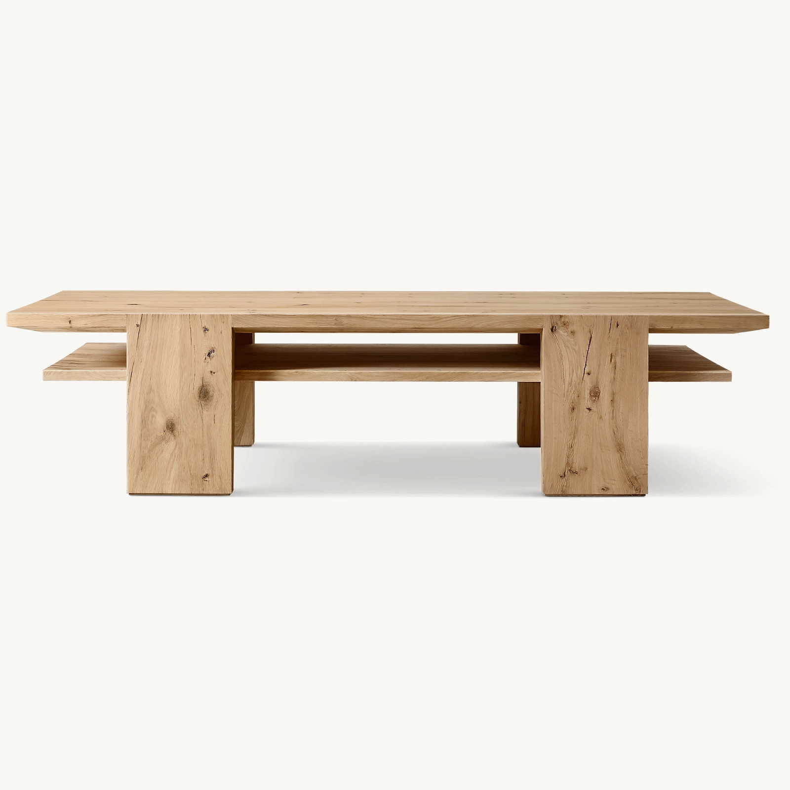 01 (8) Wyeth Oak Floating Coffee Table - Image 1