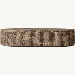 Byron Reeded Stone Coffee Table - Image 2