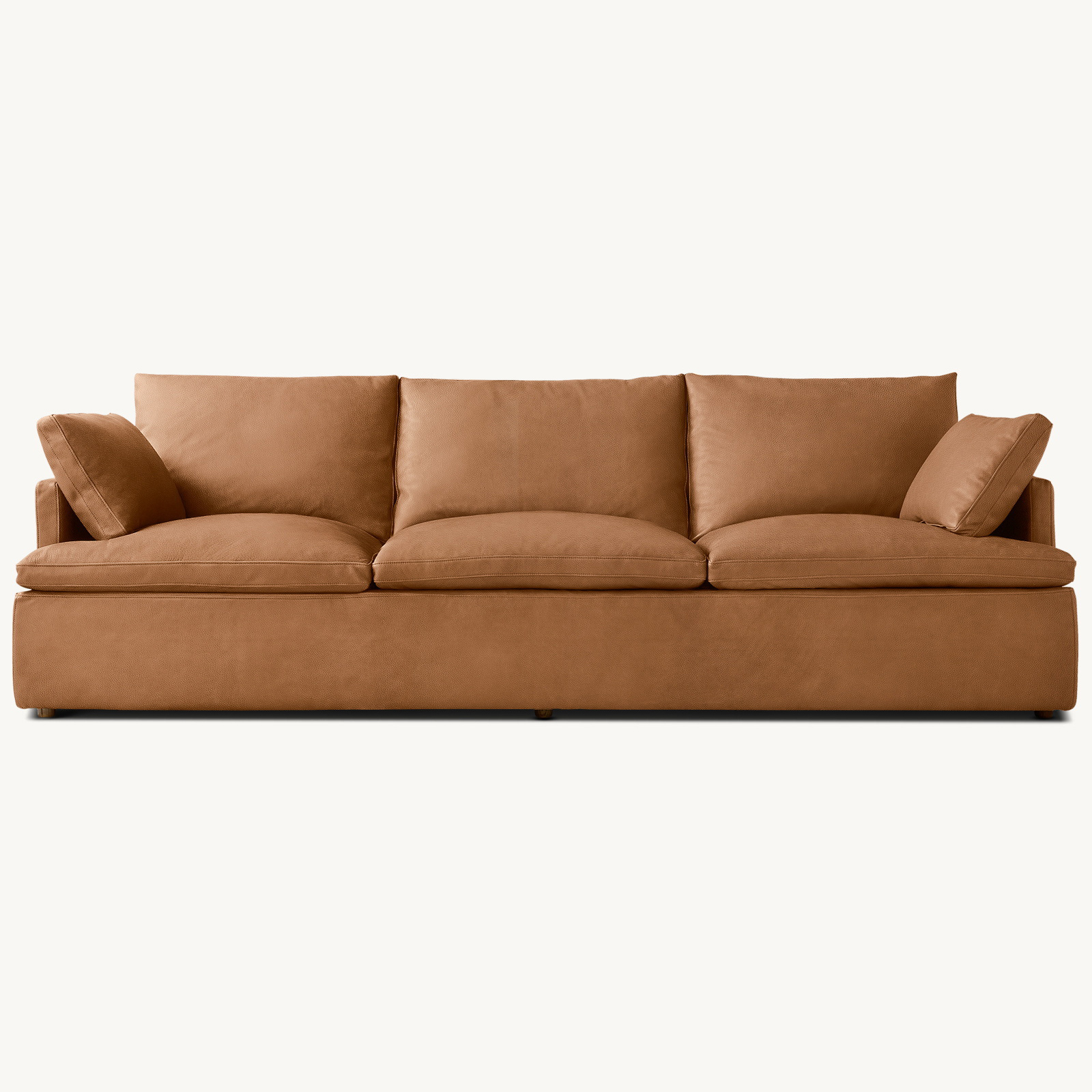 01 Cloud Leather Track Arm 3 Cushion Sofa - Image 1