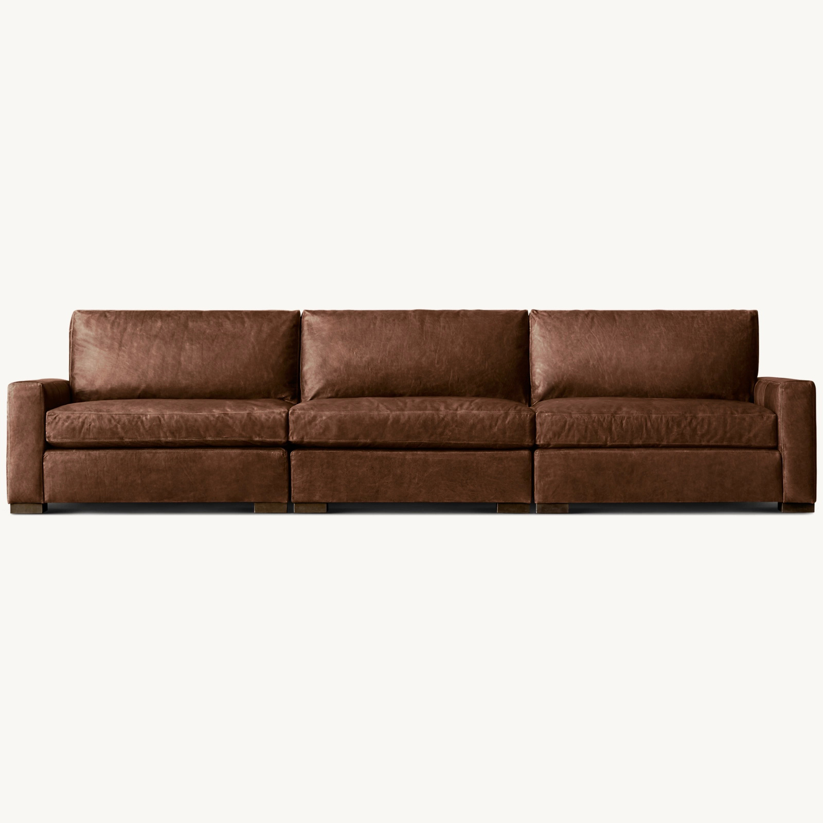 01 Maxwell Leather Modular 3 Piece Sofa - Image 1