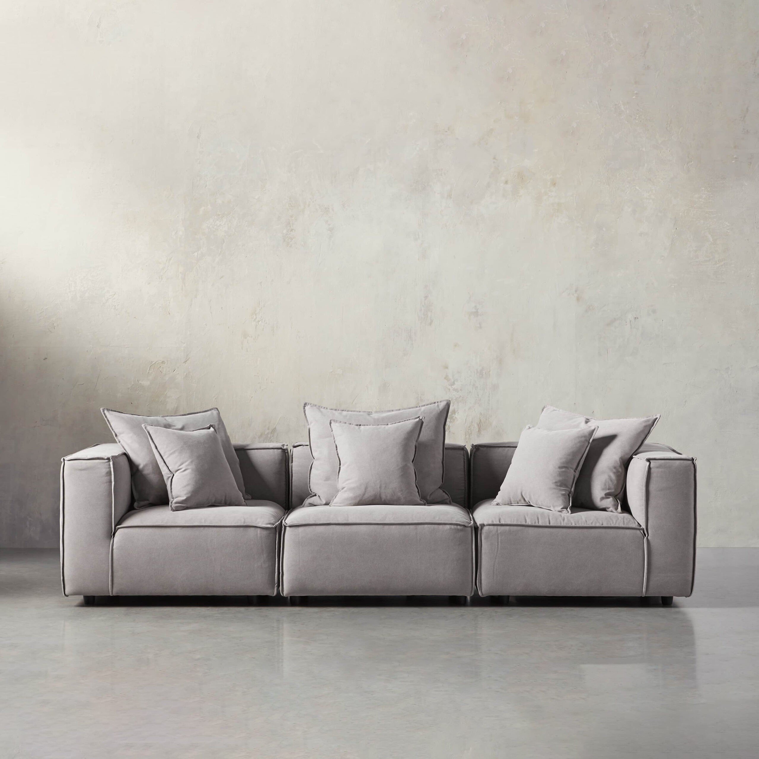10001 (1) Coburn Three Piece Modular Sofa in Capricorn Grey - Image 1