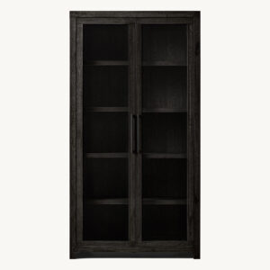 Davos Oak Glass Cabinet - Image 4
