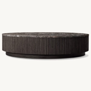 Mulholland Stone Plinth Round Coffee Table - Image 2