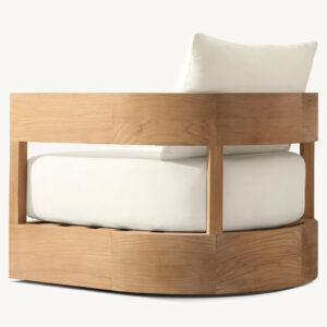 Balmain Teak Swivel Lounge Chair - Image 2