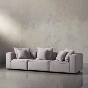 Coburn Three Piece Modular Sofa in Capricorn Grey - Image 2
