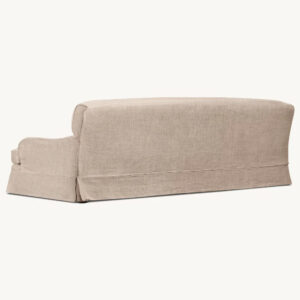 Belgian Classic Roll Arm Bench Cushion Slipcovered Sofa - Image 2