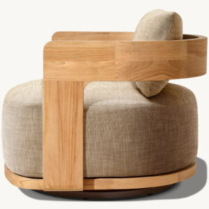 Bronte Teak Swivel Lounge Chair - Image 3