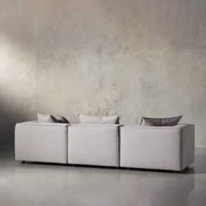 Coburn Three Piece Modular Sofa in Capricorn Grey - Image 4