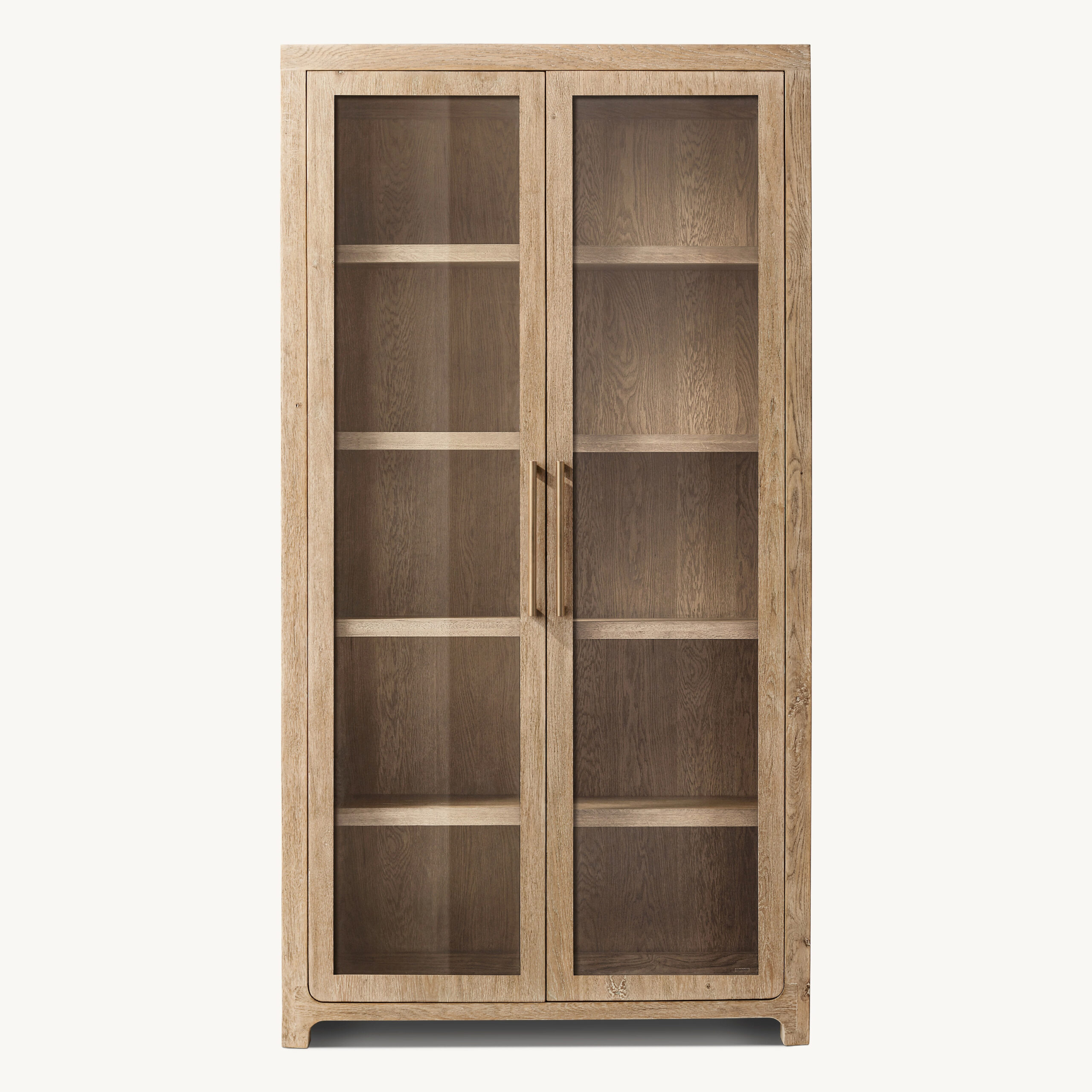 10008 Davos Oak Glass Cabinet - Image 1