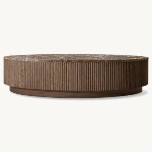 Mulholland Stone Plinth Round Coffee Table - Image 3