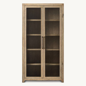 Davos Oak Glass Cabinet - Image 2