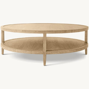 French Contemporary Round Coffee Table - Image 5