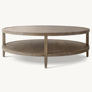 French Contemporary Round Coffee Table - Image 4