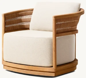 Nusa Teak Swivel Lounge Chair - Image 4
