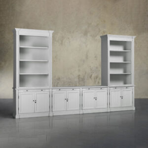 Athens Modular Media Console with Double Bookcases - Image 3