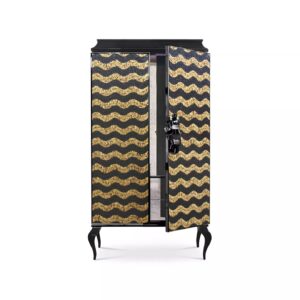 Divine Peacock & Pheasant Caramel Feather Armoire - Image 2